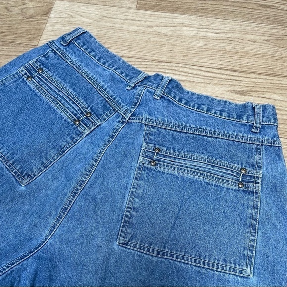🥒 y2k Xhilaration Denim High Rise Blue Jean Mom Shorts Women’s Size 34, 12/14 - Picture 6 of 12